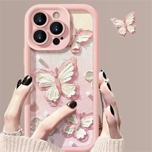 3D Butterfly Embossed Case for iPhones - Image 2