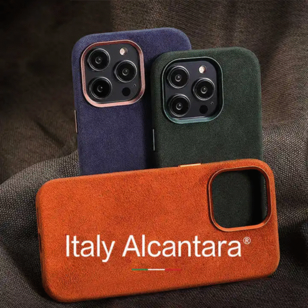 Italian Luxury Suede Flexible TPU case for iPhone - Image 5