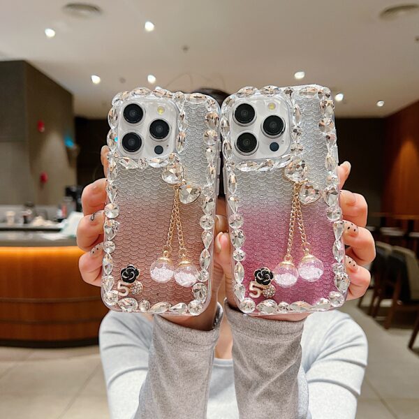 Luxury Bling Gradient Crystal iPhone Case for Girls