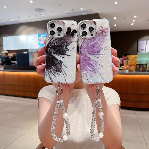 Gradient Butterfly iPhone Case with Bracelet