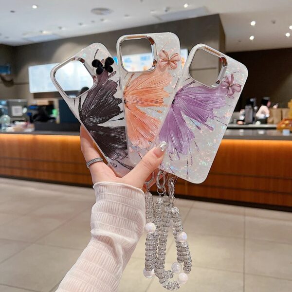 Gradient Butterfly iPhone Case with Bracelet