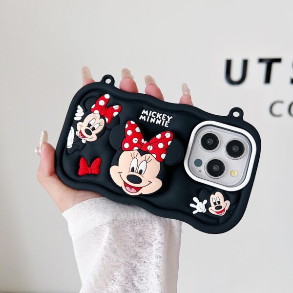Minnie Cartoon iPhone Case with Shoulder Strap