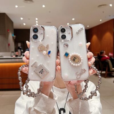 Transparent Rubber Gel iPhone Case with Bracelet