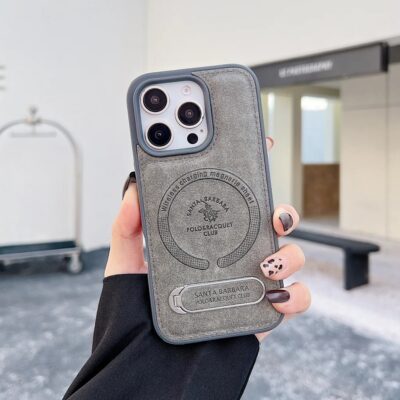 Wireless Charging PU Leather Case for iPhone 16