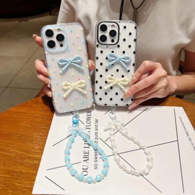 Polka Bow Chic iPhone Soft Back Cover